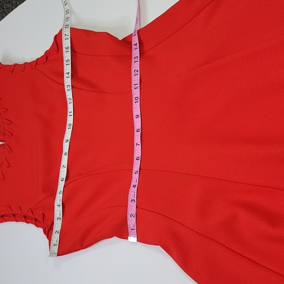 Gabby Skye Red Flared Dress NWT SZ 10 - Picture 6 of 14